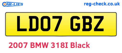 LD07GBZ are the vehicle registration plates.