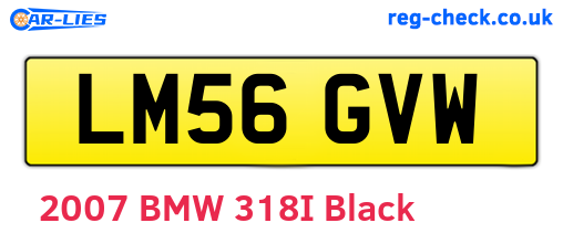 LM56GVW are the vehicle registration plates.