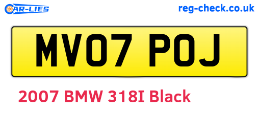 MV07POJ are the vehicle registration plates.