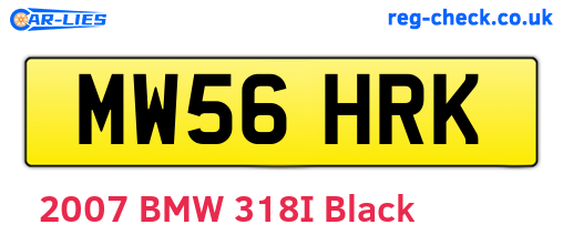 MW56HRK are the vehicle registration plates.