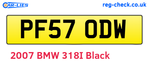 PF57ODW are the vehicle registration plates.