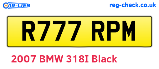 R777RPM are the vehicle registration plates.
