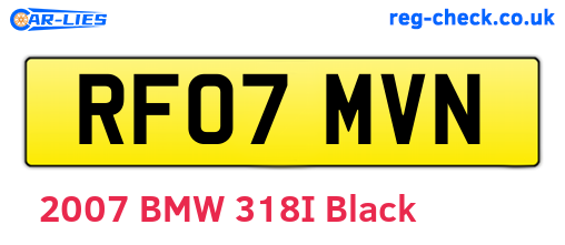 RF07MVN are the vehicle registration plates.