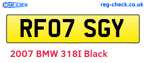 RF07SGY are the vehicle registration plates.