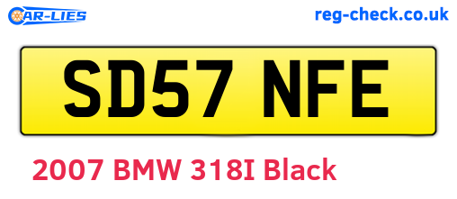 SD57NFE are the vehicle registration plates.