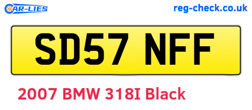 SD57NFF are the vehicle registration plates.