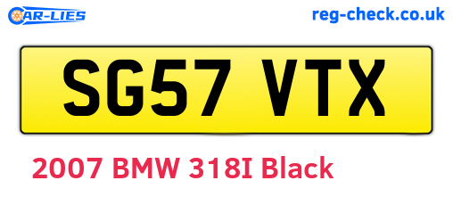 SG57VTX are the vehicle registration plates.