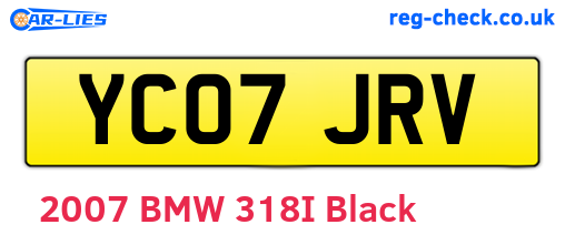 YC07JRV are the vehicle registration plates.