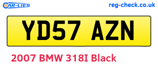 YD57AZN are the vehicle registration plates.