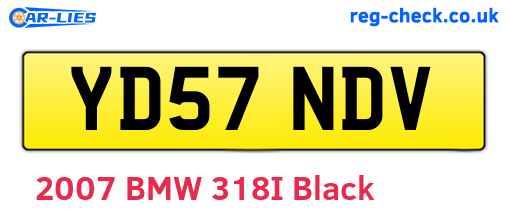 YD57NDV are the vehicle registration plates.
