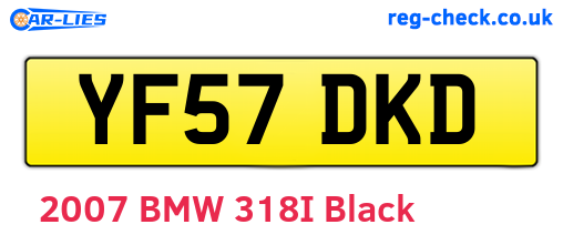 YF57DKD are the vehicle registration plates.