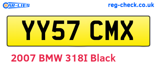 YY57CMX are the vehicle registration plates.