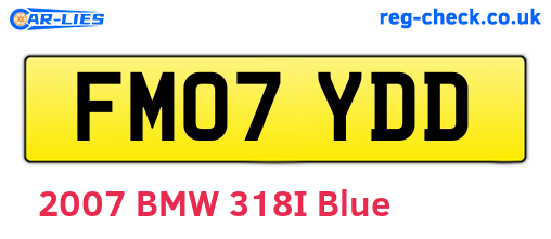 FM07YDD are the vehicle registration plates.