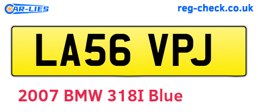 LA56VPJ are the vehicle registration plates.