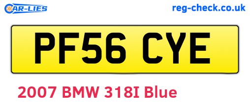 PF56CYE are the vehicle registration plates.