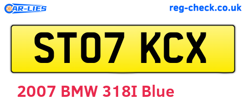 ST07KCX are the vehicle registration plates.