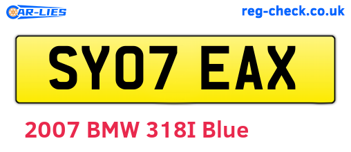 SY07EAX are the vehicle registration plates.