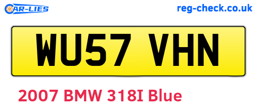 WU57VHN are the vehicle registration plates.