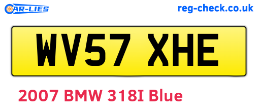 WV57XHE are the vehicle registration plates.