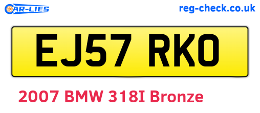 EJ57RKO are the vehicle registration plates.