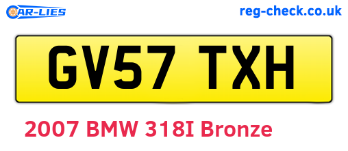 GV57TXH are the vehicle registration plates.