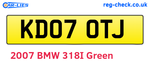 KD07OTJ are the vehicle registration plates.