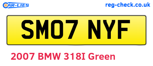 SM07NYF are the vehicle registration plates.