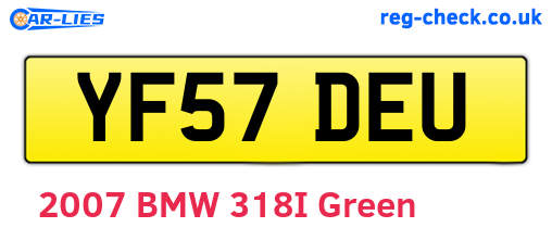 YF57DEU are the vehicle registration plates.