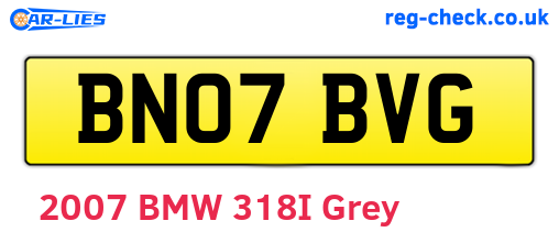 BN07BVG are the vehicle registration plates.