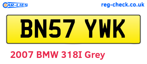 BN57YWK are the vehicle registration plates.