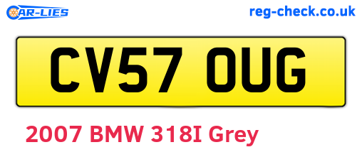 CV57OUG are the vehicle registration plates.