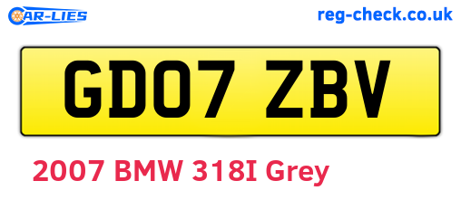 GD07ZBV are the vehicle registration plates.