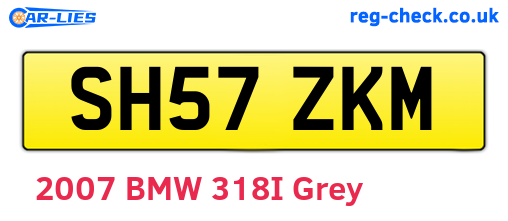 SH57ZKM are the vehicle registration plates.
