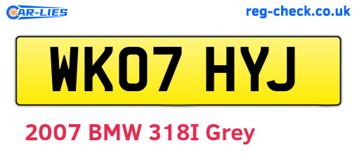 WK07HYJ are the vehicle registration plates.