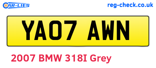 YA07AWN are the vehicle registration plates.