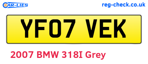 YF07VEK are the vehicle registration plates.