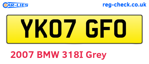 YK07GFO are the vehicle registration plates.