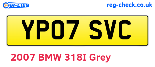 YP07SVC are the vehicle registration plates.