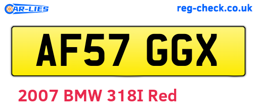 AF57GGX are the vehicle registration plates.