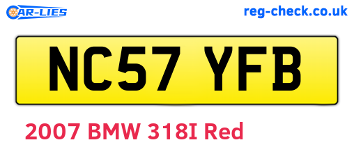 NC57YFB are the vehicle registration plates.