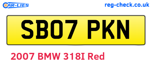 SB07PKN are the vehicle registration plates.