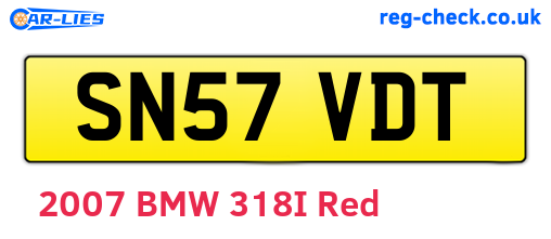SN57VDT are the vehicle registration plates.