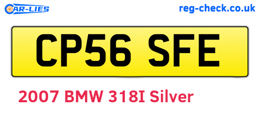 CP56SFE are the vehicle registration plates.