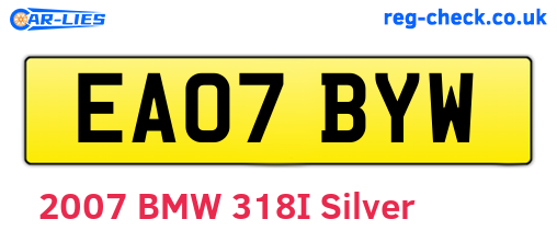 EA07BYW are the vehicle registration plates.