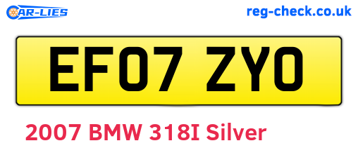 EF07ZYO are the vehicle registration plates.