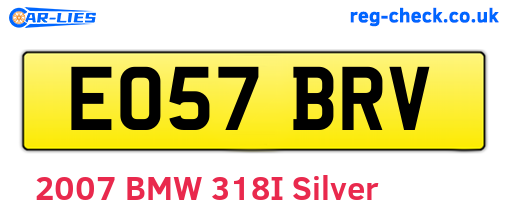 EO57BRV are the vehicle registration plates.