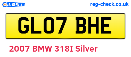 GL07BHE are the vehicle registration plates.