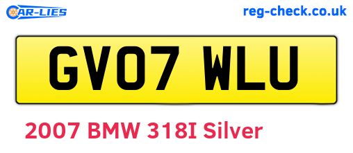 GV07WLU are the vehicle registration plates.