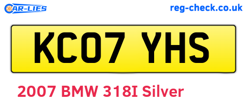 KC07YHS are the vehicle registration plates.