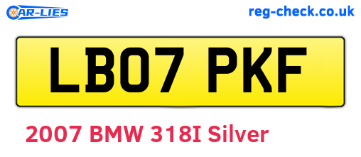 LB07PKF are the vehicle registration plates.